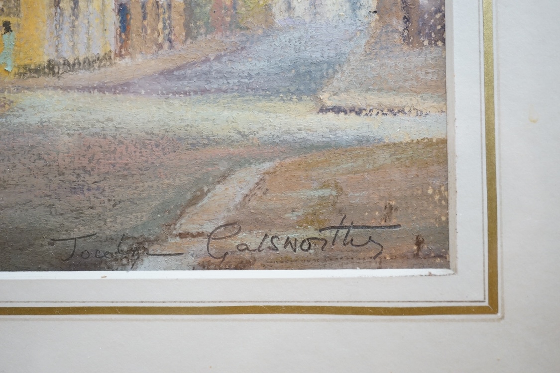 Jocelyn Galsworthy (b.1942-), pastel, London street scene, signed, 24 x 38cm. Condition - good